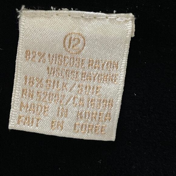 Dana Bachman Black Velvet Silk Tunic Blazer Jacket Size 12 - Picture 12 of 13